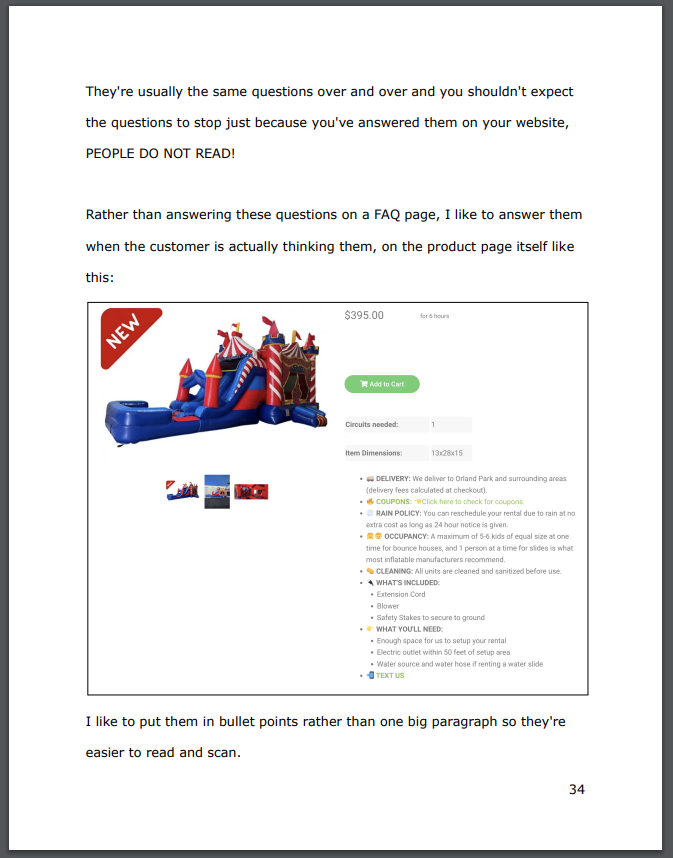 Party Rental Website Playbook (PDF version emailed to you after purchase)